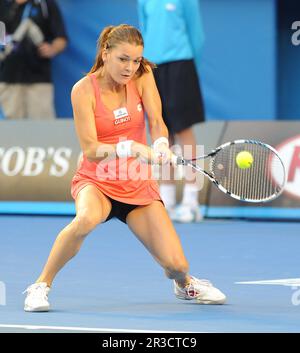 Agnieszka Radwanska (POL) vince il quarto round matchAustralian Open 2013 domenica 20 gennaio 2013., Credit:Avalon Foto Stock