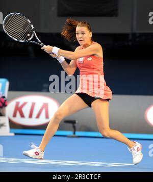 Agnieszka Radwanska (POL) vince il quarto round matchAustralian Open 2013 domenica 20 gennaio 2013., Credit:Avalon Foto Stock