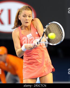 Agnieszka Radwanska (POL) vince il quarto round matchAustralian Open 2013 domenica 20 gennaio 2013., Credit:Avalon Foto Stock