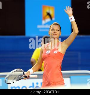 Agnieszka Radwanska (POL) vince il quarto round matchAustralian Open 2013 domenica 20 gennaio 2013., Credit:Avalon Foto Stock