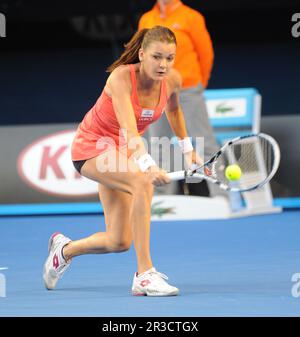 Agnieszka Radwanska (POL) vince il quarto round matchAustralian Open 2013 domenica 20 gennaio 2013., Credit:Avalon Foto Stock