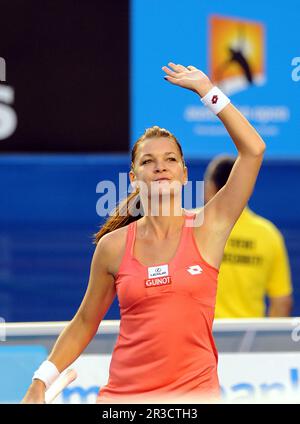 Agnieszka Radwanska (POL) vince il quarto round matchAustralian Open 2013 domenica 20 gennaio 2013., Credit:Avalon Foto Stock