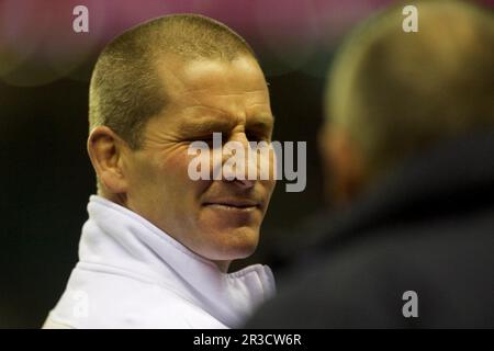 Stuart Lancaster, England Team Manager, ha vinto durante la QBE Autumn International Match tra Inghilterra e Nuova Zelanda a Twickenham su Satu Foto Stock