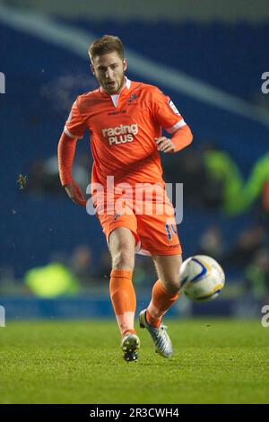 James Henry di Millwall in azione durante la partita nPower Championship tra Brighton & Hove Albion e Millwall all'American Express Community S. Foto Stock