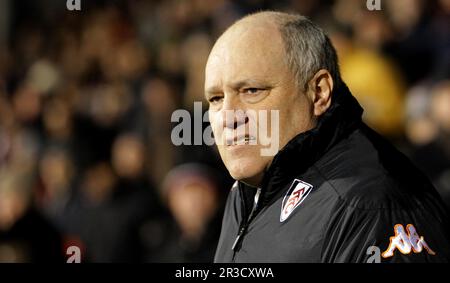 Martin Jol, direttore di Fulham prima del gioco. Fulham beat QPR 3:2Fulham 01/04/13 Fulham V QPR 01/04/13 la Premier League Foto: Richard Washbrooke, Foto Stock