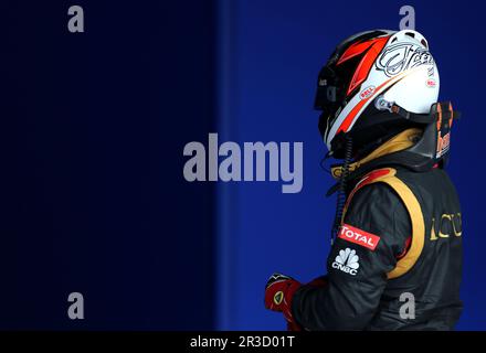 Kimi Raikkonen (fin), Lotus F1 Team 20.04.2013. Campionato del mondo di Formula 1, Rd 4, Gran Premio del Bahrain, Sakhir, Bahrain, Giorno di qualificazione, credito: FOTOSP Foto Stock