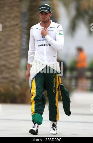 Giedo van der Garde (NDL), Caterham F1 Team 20.04.2013. Campionato del mondo di Formula 1, Rd 4, Gran Premio del Bahrain, Sakhir, Bahrain, Giornata di qualificazione, Credi Foto Stock