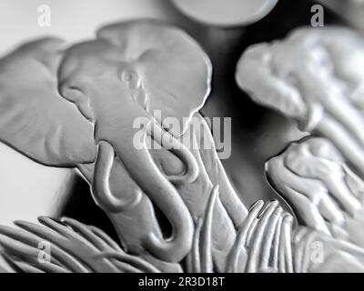 Macro primo piano di un cappotto Silver Bullion al 999% Foto Stock