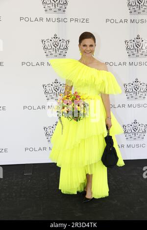 STOCCOLMA 20230523 la principessa Crown Victoria arriva alla cerimonia del Premio della Musica Polar al Grand Hotel di Stoccolma, 23 maggio 2023. Foto: Christi Foto Stock