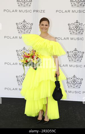 STOCCOLMA 20230523 la principessa Crown Victoria arriva alla cerimonia del Premio della Musica Polar al Grand Hotel di Stoccolma, 23 maggio 2023. Foto: Christi Foto Stock