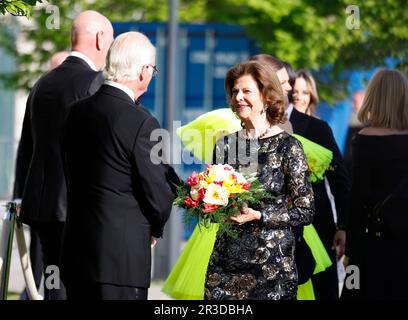 Stoccolma, Svezia. 23rd maggio, 2023. STOCCOLMA 20230523King Carl Gustaf e la Regina Silvia arrivano alla cerimonia del Premio della Musica Polar al Grand Hotel di Stoccolma, 23 maggio 2023. Foto: Christine Olsson/TT/Kod 10430 Credit: TT News Agency/Alamy Live News Foto Stock