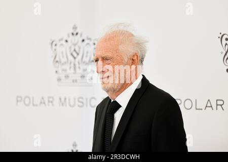 Stoccolma, Svezia. 23rd maggio, 2023. Chris Blackwell, vincitore del premio per la musica polare di quest'anno, arriva alla cerimonia del premio per la musica polare al Grand Hotel di Stoccolma, 24 maggio 2023. Foto: Christine Olsson/TT/Kod 10430 Credit: TT News Agency/Alamy Live News Foto Stock