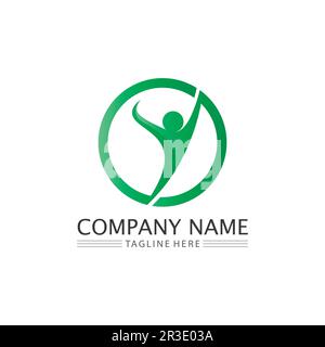 Logo People, Team, Succes People Work, Group and Community, vettore e design del logo Group Company e Business Care, logo Family Icon Succes Illustrazione Vettoriale