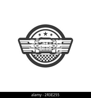 Icone auto e logo vettoriale automobili per il trasporto camion autobus e altri vettori di trasporto disegni Illustrazione Vettoriale