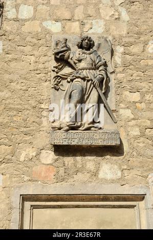 Relieff im Schlosshof Merseburg, Germania orientale Foto Stock