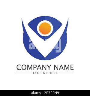 Persone icona gruppo di lavoro Vector logo illustrazione disegno Illustrazione Vettoriale