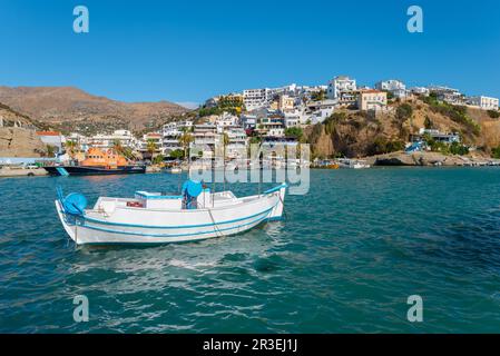 Agia Galini è una popolare località turistica sull'isola di Creta Foto Stock