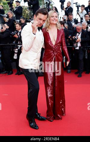 Rupert Friend mit Ehefrau Aimee Mullins bei der Premiere des Kinofilms 'Asteroid City' auf dem Festival de Cannes 2023 / 76. Internationale Filmfestspiele von Cannes im Palais des Festivals. Cannes, 23.05.2023 Foto Stock