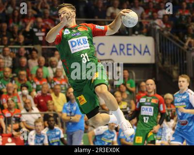 Kay Smits SC Magdeburg HBL Liqui Moly Pallamano Bundesliga stagione 2021-22 1st matchday vs.TVB Stoccarda Foto Stock