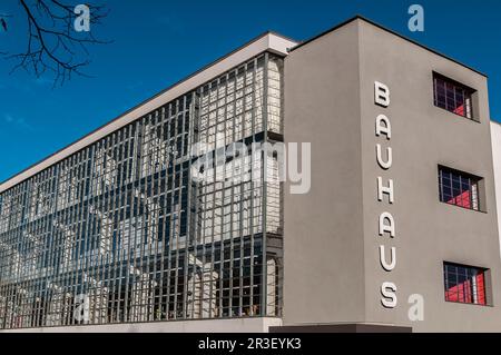 Bauhaus Dessau in Sassonia Anhalt Germania Foto Stock