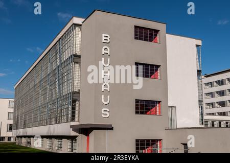 Bauhaus Dessau in Sassonia Anhalt Germania Foto Stock