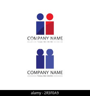Logo People, Team, Succes People Work, Group and Community, vettore e design del logo Group Company e Business Care, logo Family Icon Succes Illustrazione Vettoriale