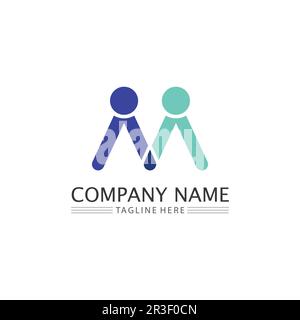 Logo People, Team, Succes People Work, Group and Community, vettore e design del logo Group Company e Business Care, logo Family Icon Succes Illustrazione Vettoriale