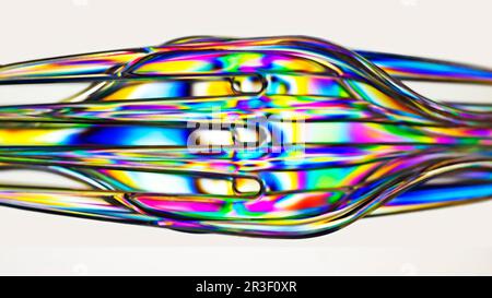 Luce polarizzata attraverso l'astratto di utensili in plastica trasparente Foto Stock