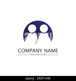 Logo People, Team, Succes People Work, Group and Community, vettore e design del logo Group Company e Business Care, logo Family Icon Succes Illustrazione Vettoriale