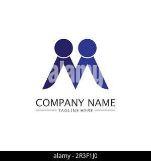 Logo People, Team, Succes People Work, Group and Community, vettore e design del logo Group Company e Business Care, logo Family Icon Succes Illustrazione Vettoriale