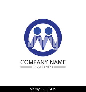 Logo People, Team, Succes People Work, Group and Community, vettore e design del logo Group Company e Business Care, logo Family Icon Succes Illustrazione Vettoriale