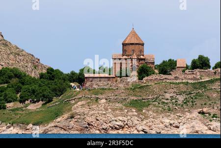 Situato a Van, Turchia, Akdamar Chiesa è stato costruito nel 10th ° secolo. Foto Stock