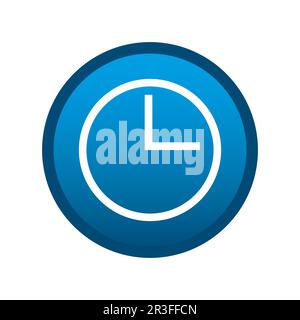 Orologio rotondo media icona su sfondo bianco - vettore Foto Stock