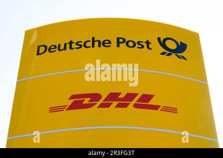 Firma e logo di Deutsche Post e DHL Foto Stock