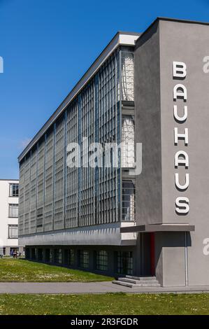 Il Bauhaus Dessau in Sassonia Anhalt Germania Foto Stock