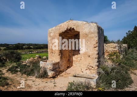 Cisterna, Portossaler, Formentera, Isole Pitiusas, Comunità Baleari, Spagna. Foto Stock