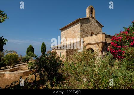 Oratorio, 1877, Monasterio de Miramar,Valldemossa, Maiorca, isole Baleari, Spagna. Foto Stock