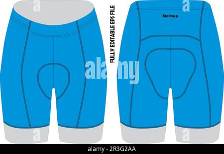 Ciclisti Shorts Mock up Illustrazione Vettoriale