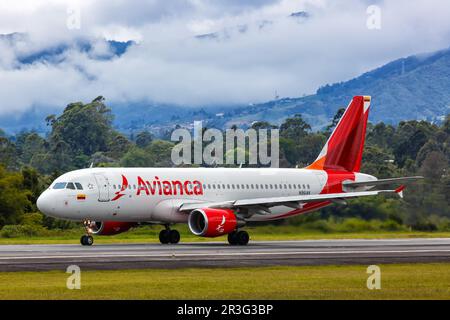 Avianca Airbus A320 Aeronautica Medellin Rionegro aeroporto in Colombia Foto Stock