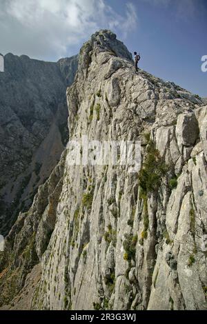 Morro d'en Pelut, 1319 metro. Escorca.Sierra de Tramuntana.Mallorca.Islas Baleares. España. Foto Stock