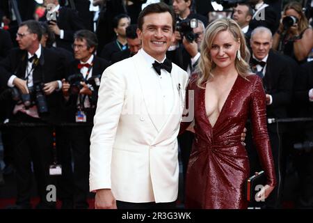 23 maggio 2023, Cannes, Cote d'Azur, Francia: AMICO RUPERT e AIMEE MULLINS partecipano alla proiezione di 'asteroide City' durante il 76th° Festival annuale di Cannes al Palais des Festivals il 22 maggio 2023 a Cannes, Francia (Credit Image: © Mickael Chavet/ZUMA Press Wire) SOLO PER USO EDITORIALE! Non per USO commerciale! Foto Stock