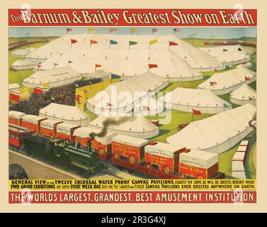 Poster del circo Barnum & Bailey vintage. Foto Stock