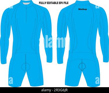Ciclismo Skin Suit Mock up Illustrazione Vettoriale
