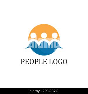 Logo People, Team, Succes People Work, Group and Community, vettore e design del logo Group Company e Business Care, logo Family Icon Succes Illustrazione Vettoriale