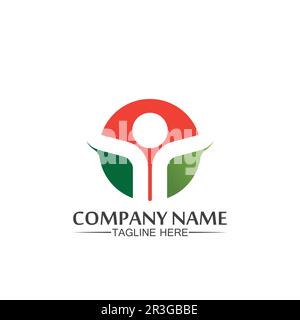Logo People, Team, Succes People Work, Group and Community, vettore e design del logo Group Company e Business Care, logo Family Icon Succes Illustrazione Vettoriale