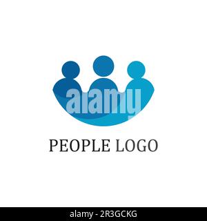 Logo People, Team, Succes People Work, Group and Community, vettore e design del logo Group Company e Business Care, logo Family Icon Succes Illustrazione Vettoriale