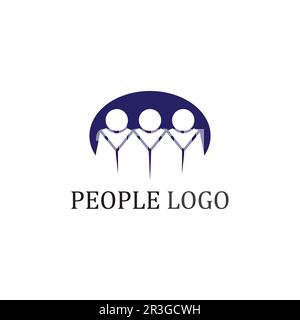 Logo People, Team, Succes People Work, Group and Community, vettore e design del logo Group Company e Business Care, logo Family Icon Succes Illustrazione Vettoriale