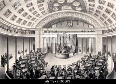 Camera del Senato, Washington D.C., circa 1850. Foto Stock