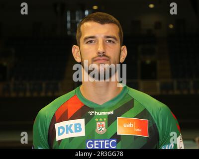 Giocatore di pallamano Lucas Meister SC Magdeburg 2 LIQUI MOLY HBL Pallamano Bundesliga Stagione 2022-23 Foto Stock