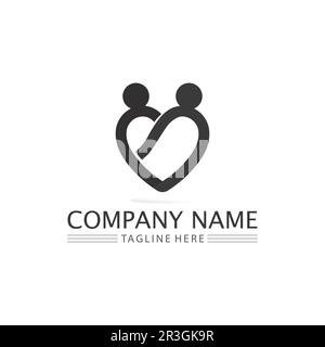 Community team team team team salute amici Love Family logo Illustrazione Vettoriale